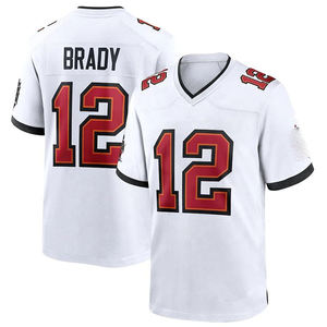 2024 पुरुषों की टैम्पा बे जर्सी टॉम ब्रैडी 12 सिले वीपी लिमिटेड फुटबॉल जर्सी थोक लाल सफेद - Product Image 4