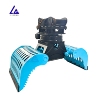 Grappin de tri fixe standard européen pour excavatrice, certifié CE ISO, à dents hydrauliques robustes et durables pour le tri des déchets mixtes