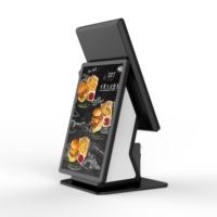 Kiosque de paiement et d'affichage publicitaire à écran tactile personnalisé, borne de libre-service, support de tablette TPV en métal noir et blanc, 20 lbs