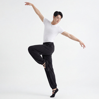Pantalon de danse moderne, de yoga et de tai-chi pour homme, à haute élasticité, doux, respirant, coupe ample, vente en gros personnalisée