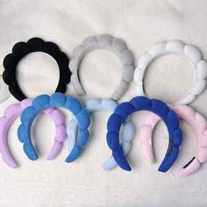 Cloud-Shaped <b>Plush</b> Headband Women High Cranial Top Non-Slip Hair Band Soft Face Washing Makeup Spa Headdress Summer Fashion - Product Image 1