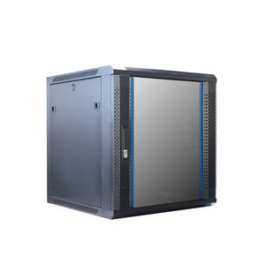 Gabinete de pared de 19 pulgadas con orificios de ventilación, puerta con borde y cerraduras, 6U 9U 12U 600x450mm 600x600mm, precio de fábrica - Product Image 1