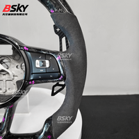 Tout nouveau volant en cuir de carbone forgé sur mesure pour Volkswagen série R Passat Golf Jetta Tiguan Polo Bora Arteon