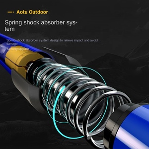 Bâton de marche télescopique portable d'extérieur en aluminium et caoutchouc pour les personnes âgées Bâton HS extensible d'autodéfense Canne de voyage de 340mm - Product Image 4