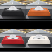 Boîte à mouchoirs en cuir de qualité supérieure pour voiture, porte-serviettes créatif pour tableau de bord, ne bouchant pas la vue, adapté à Mercedes Audi Tesla VW