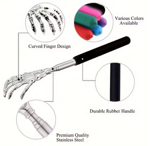 Rascador de Espalda Telescópico de Acero Inoxidable para Humanos y Mascotas, Masajeador de Espalda Extensible - Product Image 3