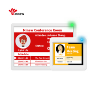 Minew Indoor Multimedia Kiosco Soporte de escritorio Señalización digital Reproductores de publicidad Eink Etiquetas de estante electrónico de doble cara