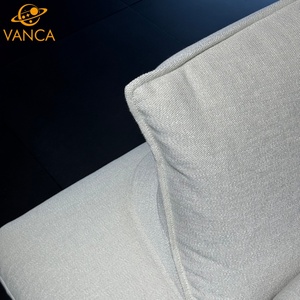 Sofá pequeño de lujo simple moderno de estilo minimalista, sofá <span class=keywords><strong>blanco</strong></span> de lino para sala de estar - Product Image 2