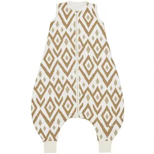 Sacs de couchage pour bébé en coton biologique personnalisé sac de couchage pour tout-petits <span class=keywords><strong>avec</strong></span> pieds écologique sac de couchage pour nouveau-né <span class=keywords><strong>fermeture</strong></span> éclair pour bébé - Product Image 4