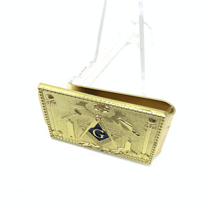 Khuyến mãi hình chữ nhật Mason Quà Tặng tùy chỉnh vàng kim loại masonic Money Clip với logo - Product Image 3