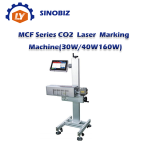 เครื่องมาร์กกิ้งด้วยเลเซอร์ CO2 แบบออนไลน์ความเร็วสูง พร้อมหน้าจอสัมผัสแบบไดนามิก สำหรับพิมพ์วันที่และหมายเลขซีเรียลบนท่อพลาสติก PVC และสายเคเบิล PE - Product Image 1