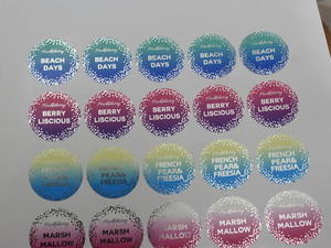 ODM/OEM Pro accepter les commandes personnalisées, estampage à chaud et gaufrage d'étiquettes, papier brillant, estampage argenté pour emballage d'étiquettes de bougies - Product Image 5