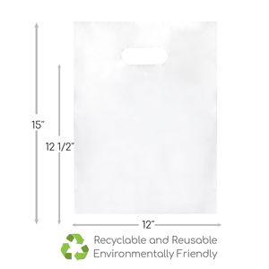 Bolsas de Plástico Transparente para Compras de 12x15 Pulgadas con Asas, 2 Milésimas de Grosor, para Regalos y Uso Comercial - Product Image 3