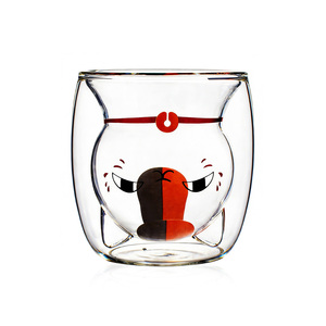 Schattig katten cartoon patroon hoge borosilicaat glazen melkmok, milieuvriendelijk, elegant, dagelijks drinkcadeau - Product Image 1