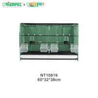Cages d'élevage pour oiseaux en fil métallique ORIENPET & OASISPET avec panneau arrière en plastique, cages empilables, stocks disponibles NT10819, produits pour oiseaux de compagnie