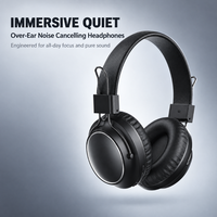Pilihan Warna Berbeda Headphone Nirkabel Over Ear V5.4 EDR Hi-Fi Dynamic Driver dengan Bantalan Kulit