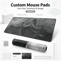 Tapis de souris de jeu personnalisé gris grand format 800x300mm, tapis de bureau imperméable antidérapant en caoutchouc avec bords cousus, tapis pour clavier et souris