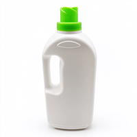 Bouteille de détergent à lessive en plastique de 1000 ml avec bouchon à clapet vert, récipient pour savon liquide, bouteille de nettoyage ménager