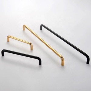 MLP12 Furniture Cabinet Kitchen Euro Simple Design Black Aluminium U Pull Handle - Product Image 1