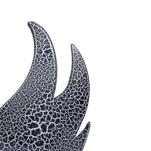 रचनात्मक आधा चेहरा काले दरार लौ के आकार के हेलोलीन प्रोप्स पार्टी नृत्य पुरुष और महिला मास्क - Product Image 2