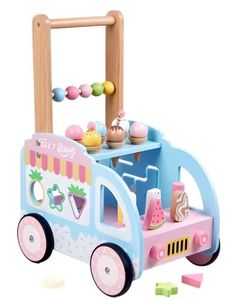 优质益智手推木制冰淇淋助行器多功能早教益智玩具 - Product Image 1