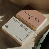 Vente en Gros Nouveaux Matériaux Cartes de Visite Gaufrées 3D en Papier Coton Personnalisées avec Relief