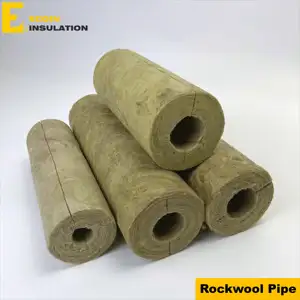 Chilled Water Rock Mineral Wool Pipe Insulation Factory Heat Insulation Stone Wool Tube Mineral Wool Waterproof Pipe Insulation