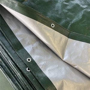 Lona Impermeable Laminada Lisa Ligera Verde Resistente a los Rayos UV y Desgarros con Ojales Reforzados para Camión, Coche, Piscina, Caravana - Product Image 4
