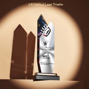 Ensemble de trophées en cristal métallique personnalisé |   Médailles de récompense pour réunions annuelles et <span class=keywords><strong>champions</strong></span> d'équipe exceptionnels avec impression UV - Product Image 4