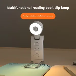 Lampe de lecture <span class=keywords><strong>à</strong></span> clipser sur anneau LED rechargeable par USB, 3 modes de couleur, intensité réglable, protection des yeux, pour <span class=keywords><strong>liseuse</strong></span> électronique, lit, voyage, étude, cadeau - Product Image 5
