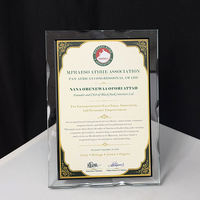 Trophée de diplôme en cristal transparent, créatif, haut de gamme, pour plaques d'autorisation et certificats