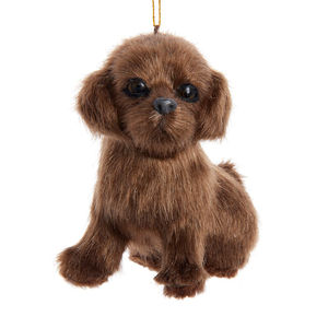 Set di Ornamenti Natalizi a Forma di Cucciolo in Pelliccia Sintetica, Adorabili Decorazioni Animali per la Stagione Festiva e la Casa - Product Image 4