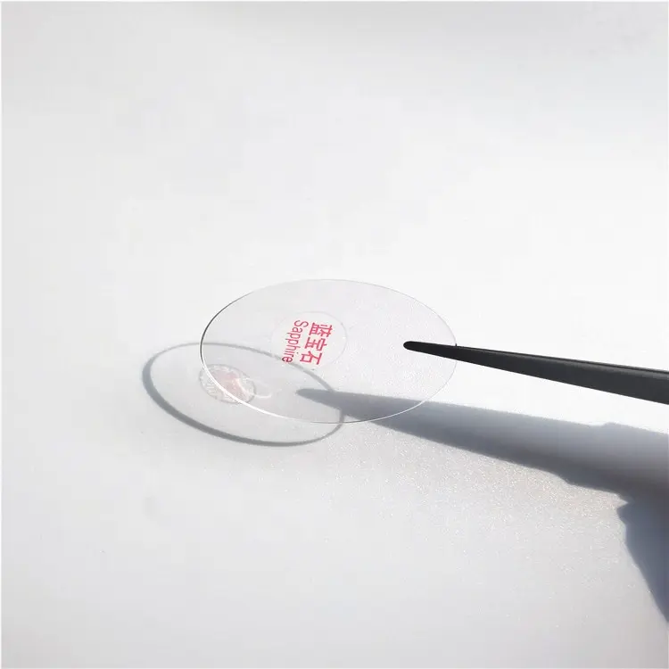 Полированное стекло для часов диаметром 24,5 мм, ИК оптическое плоское сапфировое стекло
