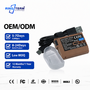 แบตเตอรี่ OEM แท้จากโรงงาน ทนทาน ชาร์จผ่านพอร์ต USB-C รุ่น TEN-EL15 ความจุ 2250mAh แบตเตอรี่ Li-Ion EN-EL15 สำหรับกล้อง <span class=keywords><strong>Nikon</strong></span> D500 D600 D7100 D800E D750 Z5 II - Product Image 1