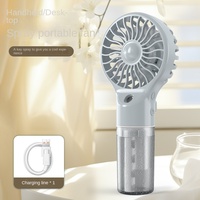 Ventilateur de poche à pulvérisation simple USB Rechargeable Portable alimentation en eau extérieure humidifier la ménage en plastique quatre vitesses du vent
