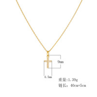 Collar de Plata de Ley 925 con Colgante de Cruz Corta de Jesús, Chapado en Oro de 18K, Joyería Religiosa Simple, para Regalo para Damas