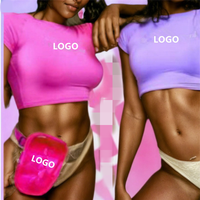 Ensemble bikini 2 pièces personnalisé OEM ODM avec logo pour femme, avec sac banane, maillot de bain de carnaval, tenue de plage estivale, vente en gros
