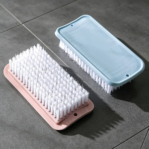 Household multi-<b>functional</b> cleaning <b>shoe</b> brush, square stiff bristle clothes brush, board brush, large plastic collar brush, - Product Image 3