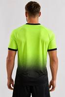 Ensemble d'uniformes de football vert néon dégradé, maillot de football en mesh respirant, short, chaussettes, nom et numéro personnalisés, OEM