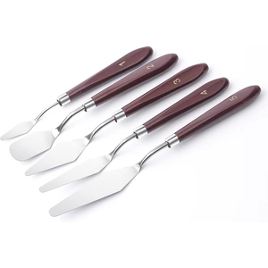 Ensemble <span class=keywords><strong>de</strong></span> couteaux à palette en acier inoxydable <span class=keywords><strong>de</strong></span> haute qualité Foska, à manche ergonomique, pour la <span class=keywords><strong>peinture</strong></span> à l'huile, sur toile et acrylique - Product Image 1