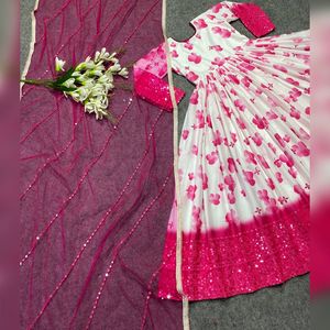 ชุดเดรส anarkali สไตล์ pakistan ดีไซน์ใหม่สไตล์บอลลีวูดพร้อมชุดคูทิสแฟนซีสำหรับสุภาพสตรี - Product Image 3