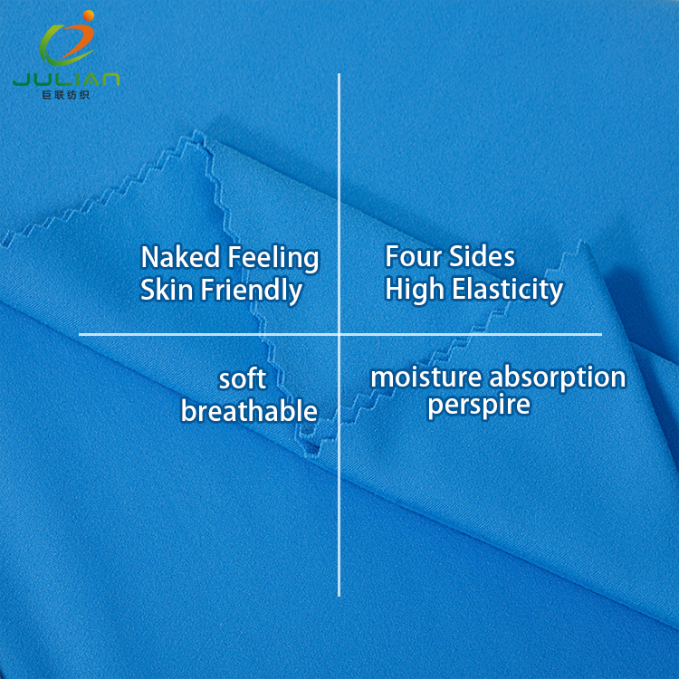 Brushed Nylon Spandex Knit Fabric for Gym/Yoga/Activewear Dress/Toy Use 4-Way Elasticity Breathable Moisture-Wicking OEM Supply