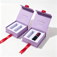Boîte cadeau pour rouge à lèvres, matériaux recyclés, fermeture magnétique en éponge, boîte rigide en papier pour emballage de cosmétiques