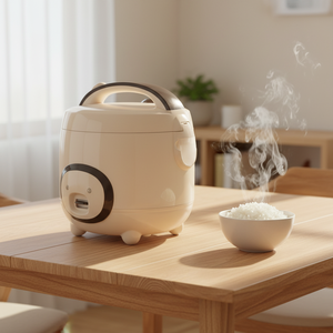 Mini Plastic Rice Cooker With Paddle Aluminum Inner Pot 1.1-2L Capacity Portable Household Kitchen Appliance Mechanical <b>Timer</b> Co - Product Image 5