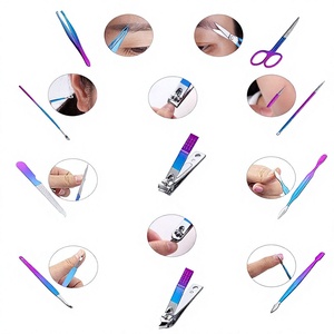 5 in 1 Stainless Steel Professional Nail <b>Kit</b> <b>Manicure</b> Tools Set with Clippers Tweezers Scissors Customizable Options for Adults - Product Image 2