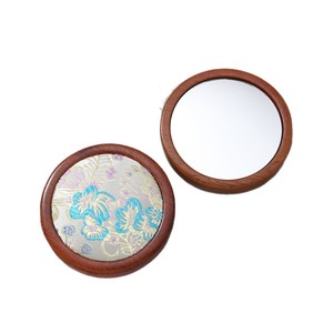Un nouveau miroir de maquillage portable rond en bois, de style chinois, en brocart Song, exquis et haute définition, pour les filles. - Product Image 5