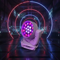 Luz de Cabeza Móvil LED Blanca de 19 Ojos de Abeja RGBW con Zoom, Beam y Wash, Control DMX512, CRI 85, 14500 Lúmenes para Bodas y Banquetes