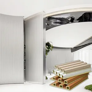 2024 ديكور فندقي داخلي عالي الجودة لوح حائط من مركبات الخشب البلاستيكي ألواح لوحية داخلية من مركبات الخشب البلاستيكي