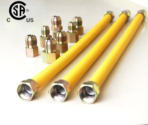 1/2 Inch Màu Vàng Bọc Ống <span class=keywords><strong>Gas</strong></span> Dòng Với Kết Nối Linh Hoạt <span class=keywords><strong>Gas</strong></span> Nối Lò <span class=keywords><strong>Gas</strong></span> Ống - Product Image 2