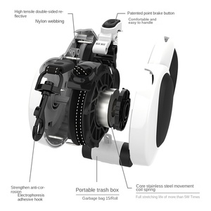 Correa Retráctil para Mascotas con Cuerda Reflectante para Perros, Correa para Perros con Luz <span class=keywords><strong>LED</strong></span> Antitirones y Absorción de Impactos - Product Image 3